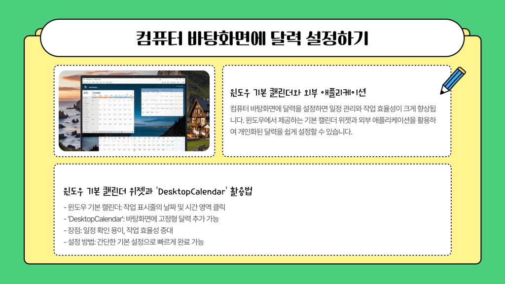 컴퓨터 배경화면 달력 활용법_003 컴퓨터 배경화면 달력 활용법_003