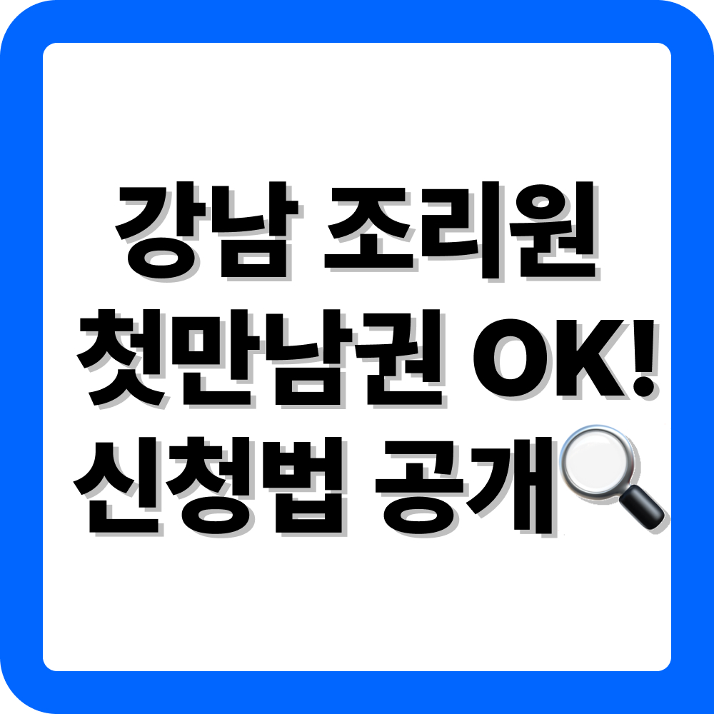 서울시 강남구 첫만남이용권 조리원 이용 방법