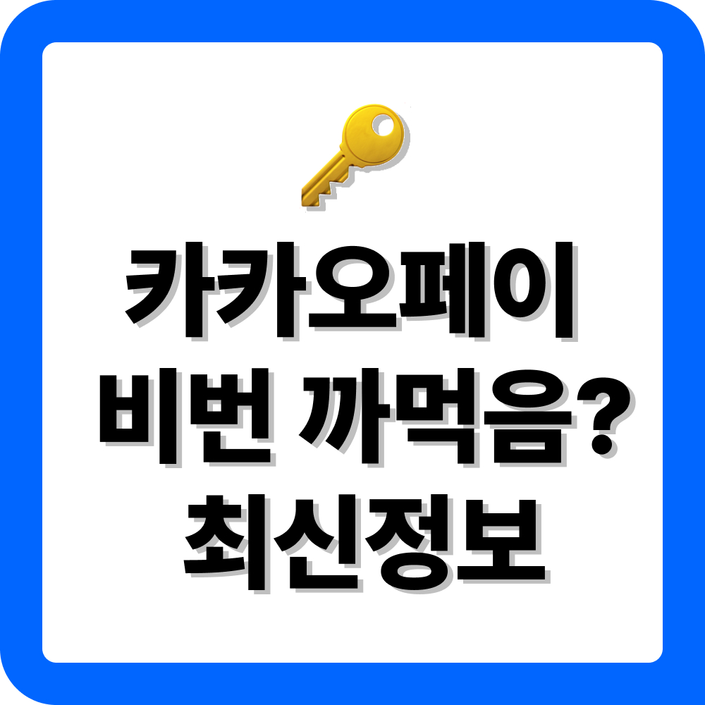 카카오페이 비밀번호 재설정