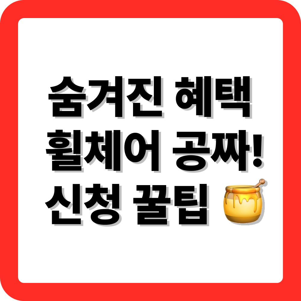 장애인 휠체어 지원 방법, 꼭 알아야 할 절차와 팁