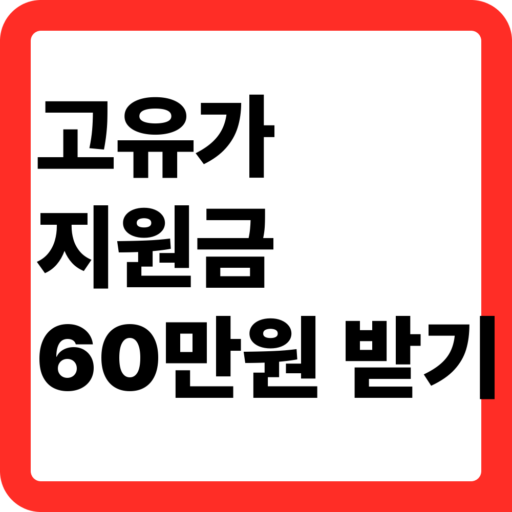 고유가 지원금 60만원, 내가 받을 수 있는 정확한 금액과 지급 시기는?
